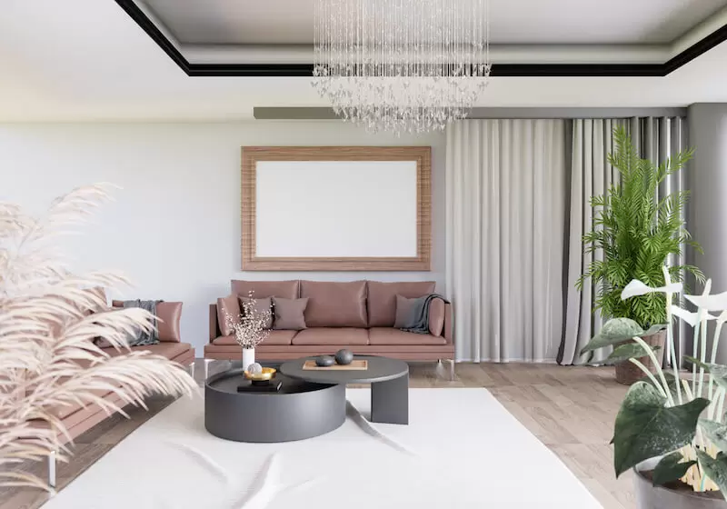 Nowoczesne salony  – minimalistyczne rozwiązania
