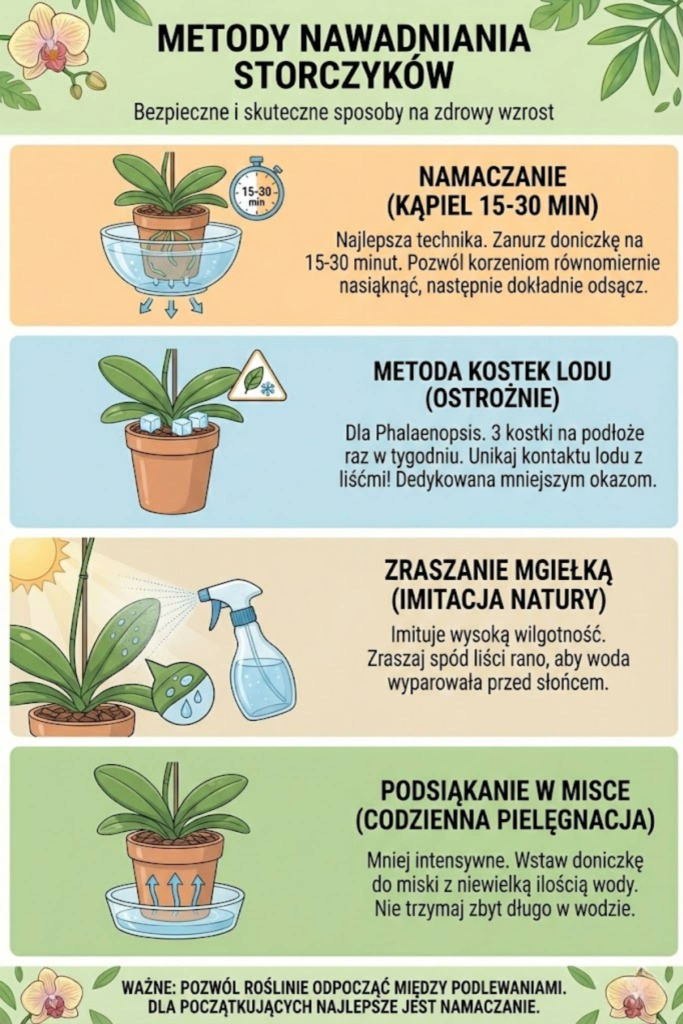jak podlewać storczyki - bezpieczne metody jak podlewać storczyki - sposoby
