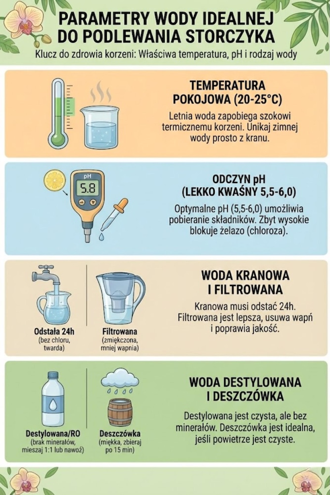 dobra woda do podlewania storczyków jaką wodą podlewać storczyki