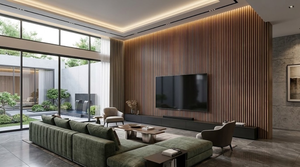 lamele pod sufit w strefie tv 