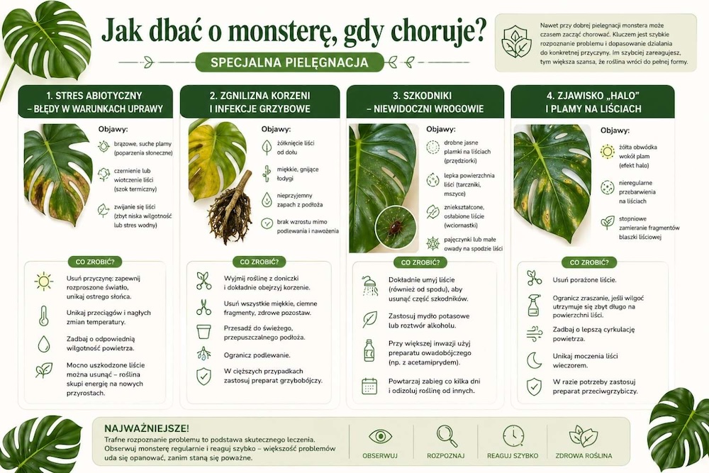 jak zwalczać choroby monstery 