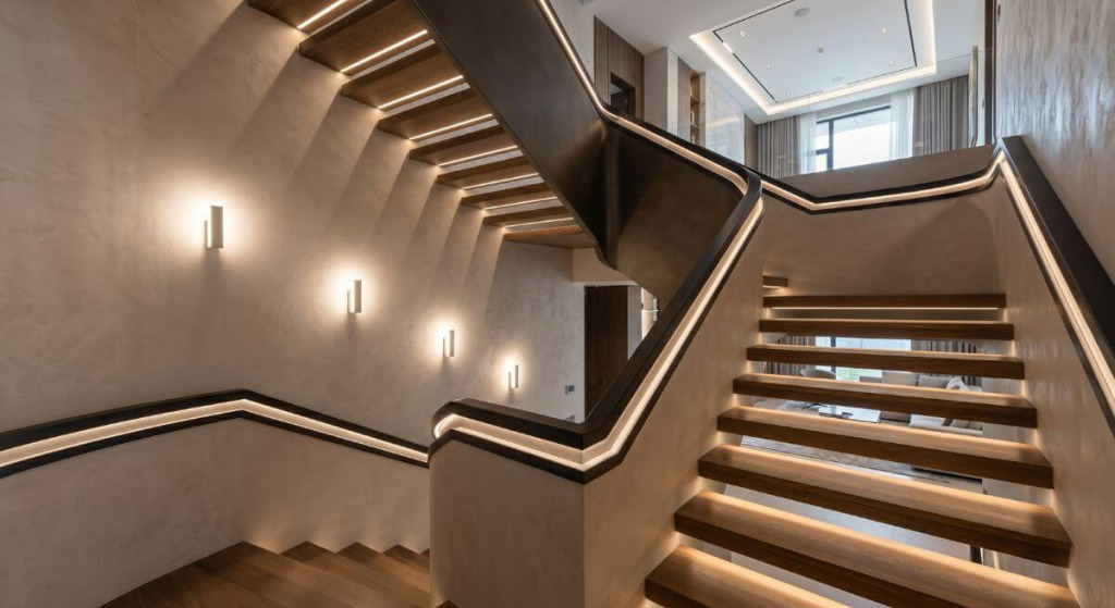 Klatka schodowa - inspiracje z grą światła