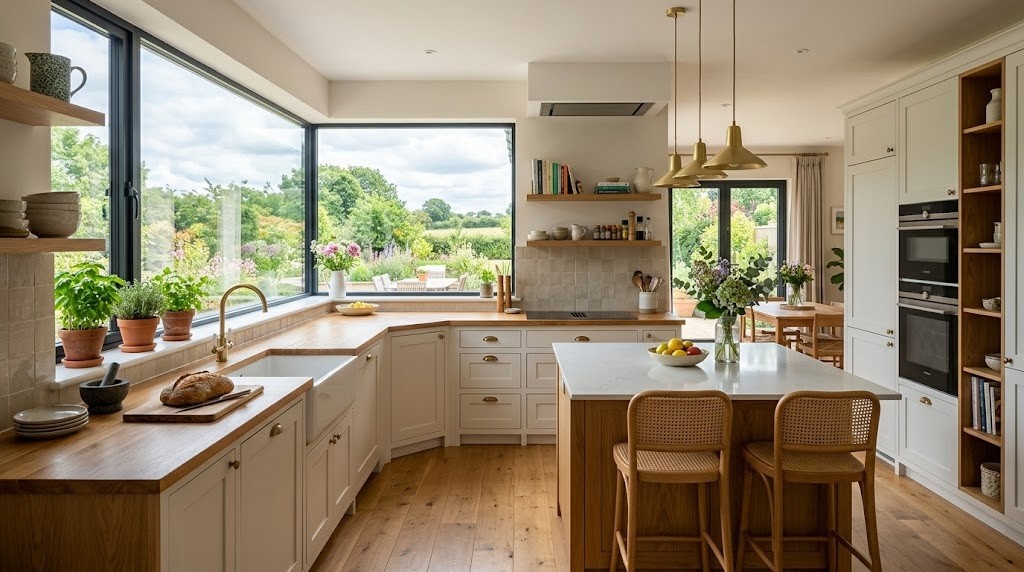 Kuchnia z oknem narożnym – zalety, wady, jak urządzić? Wskazówki aranżacyjne