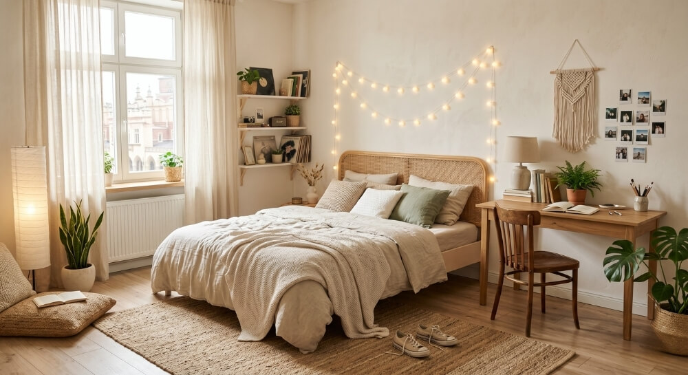 pokoje nastolatków – inspiracje z lnianą pościelą