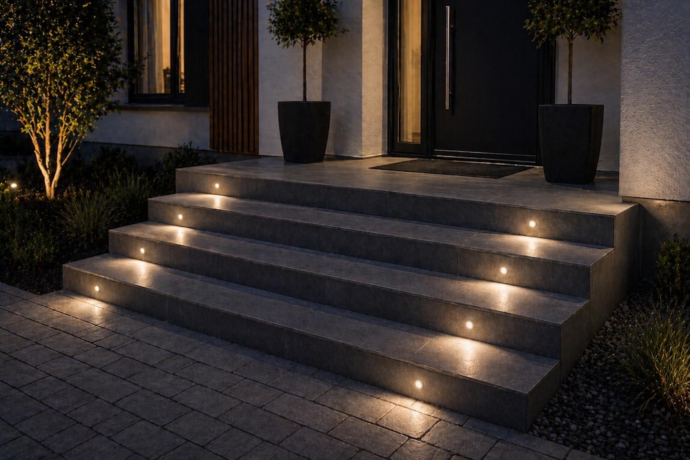 schody z oświetleniem 