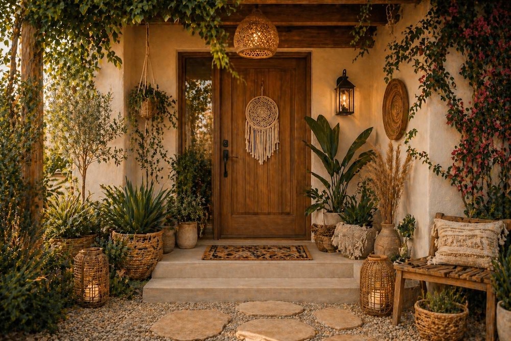 boho wejście do domu 