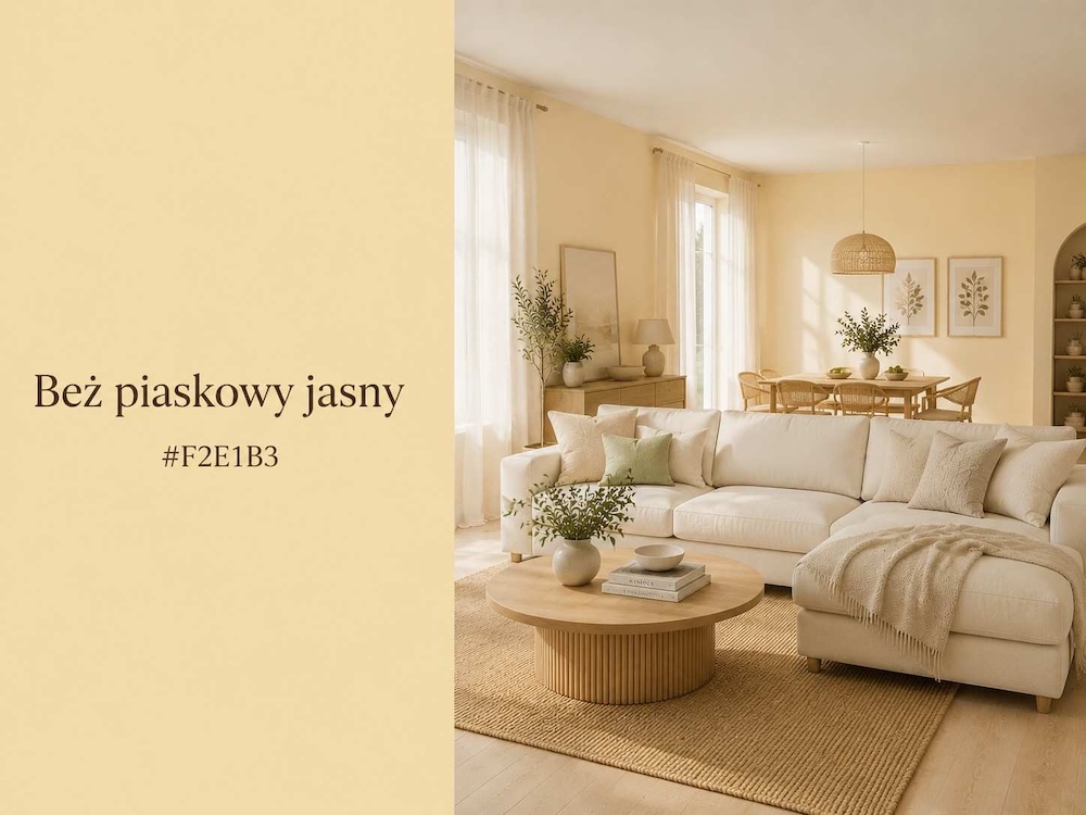 piaskowy jasny beż jasny odcień beżu piaskowego