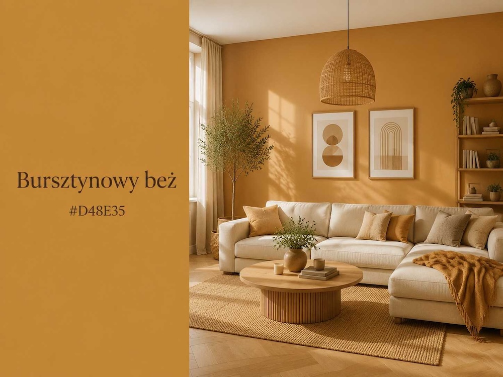 beż w odcieniu bursztynowym beż z tonami bursztynowymi