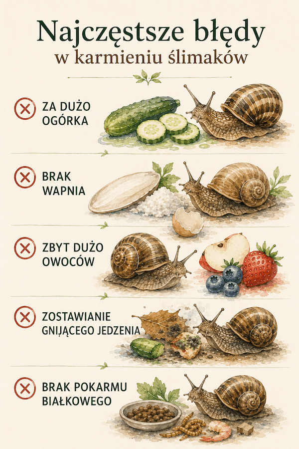 Co jedzą ślimaki i jakie błędy najczęściej popełniamy