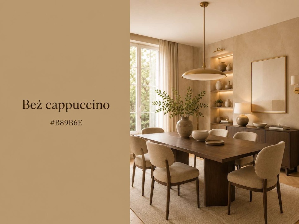 kolory beżowe - odcień cappuccino kolory beżowe - kawa cappuccino