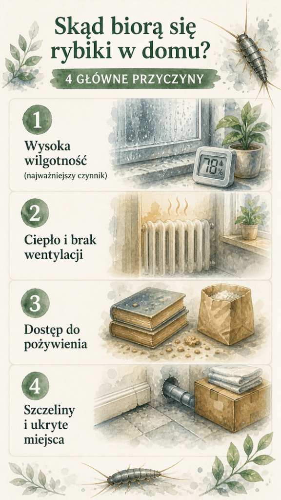 4 przyczyny obecności rybików w domu