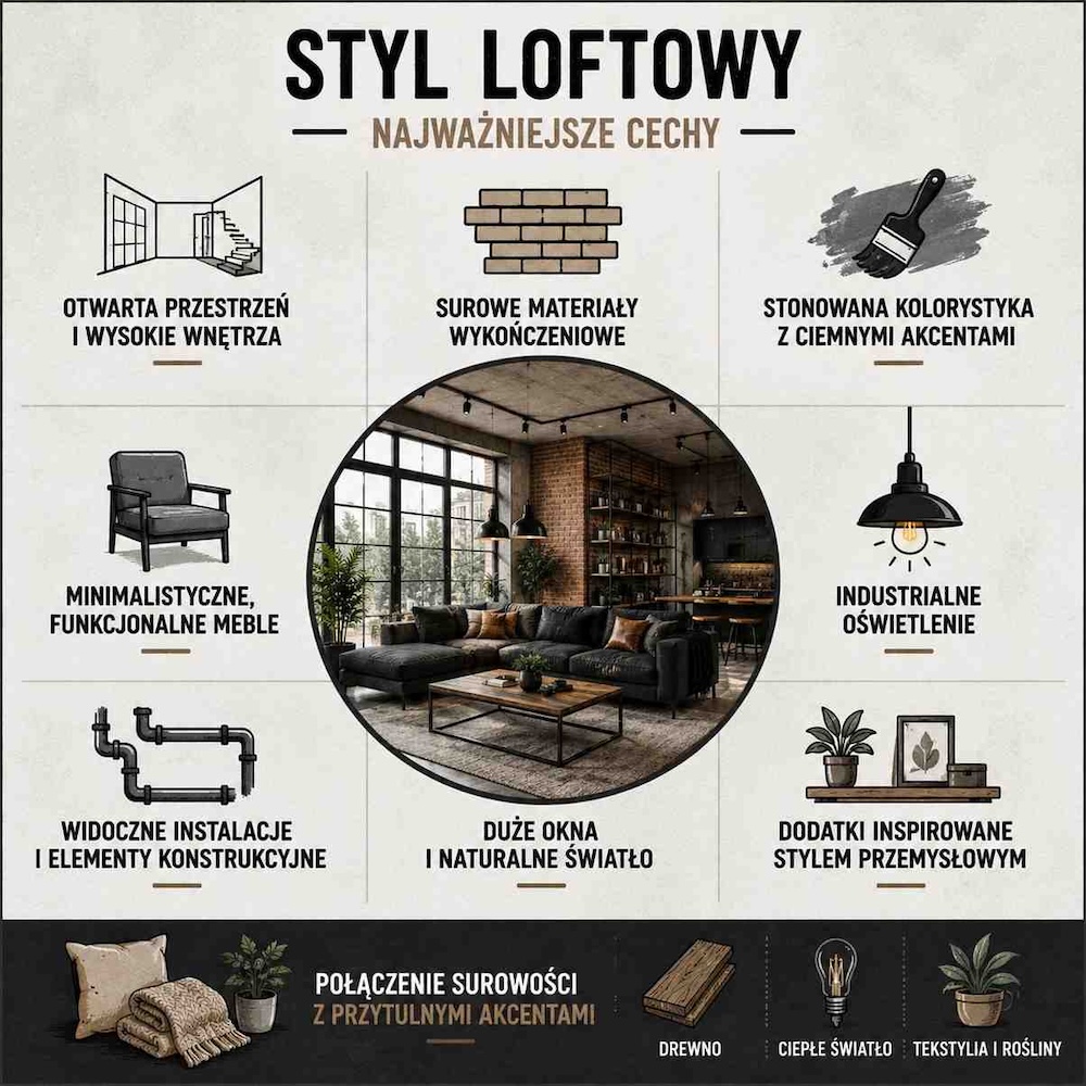 styl loftowy - cechy charakterystyczne styl loftowy - charakterystyka